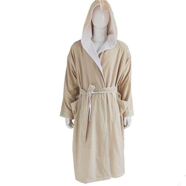 Fleece-Bademantel mit Kapuze für Damen & Herren | Verfügbar in Grau & Beige