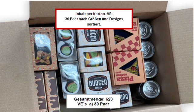 FOOD - SOCKS Größe: 37/41, 42/46