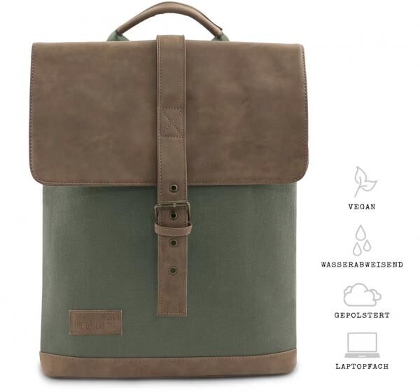 Rucksack Khaki MODISCH, VEGAN & AUSGEFEILT