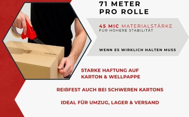Paketklebeband, Klebeband Glue Bandit 71M PRO Rolle