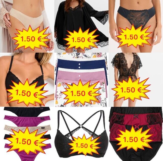 1,50 € Damenunterwäsche Mix BHs Tops Slips Pyjamas Badebekleidung XS–XXXL aus deutschen Katalogen große Auswahl schneller Versand weltweit