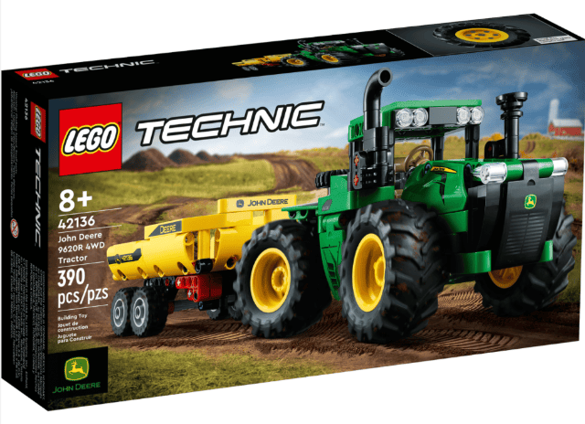 LEGO 42136 John Deere 9620R 4WD Traktor Set 390 Teile für realistisches Bauen und Spielen