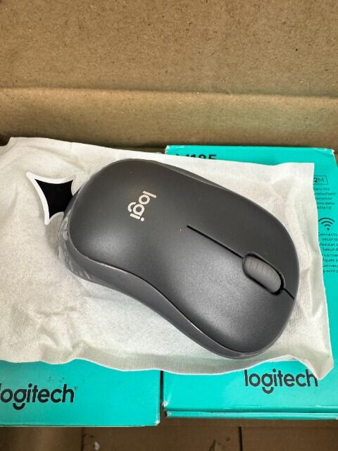 Logitech Maus Kabellos Desktop 3 Tasten Grau M185