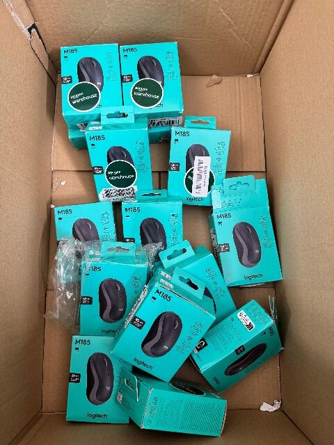 Logitech Maus Kabellos Desktop 3 Tasten Grau M185