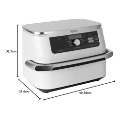 Ninja AF500EUWH Airfryer Heißluftfritteuse Weiß für fettarmes Kochen und vielseitige Zubereitung