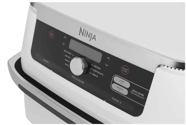 Ninja AF500EUWH Airfryer Heißluftfritteuse Weiß für fettarmes Kochen und vielseitige Zubereitung