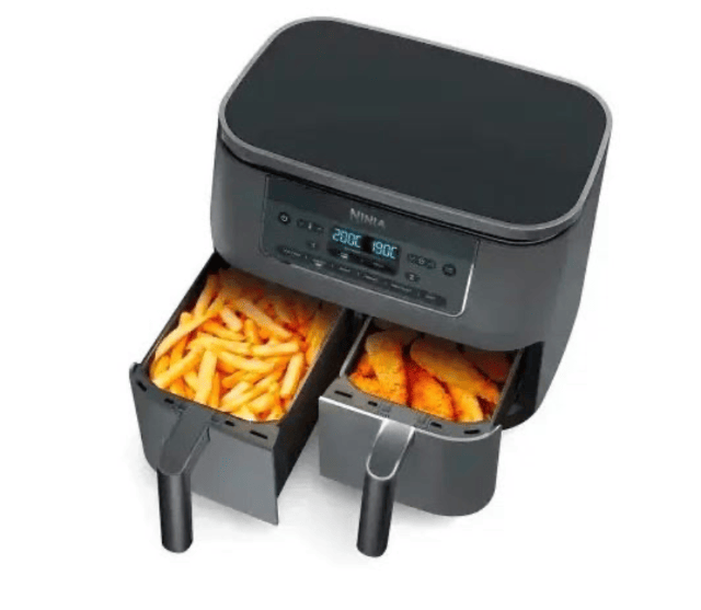 Ninja DZ300EU Foodi MAX Dual Zone Airfryer 7,6L für gleichzeitiges Kochen und knusprige Ergebnisse