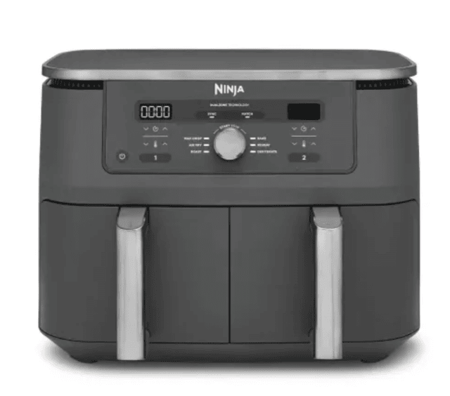 Ninja DZ400EU Foodi MAX Dual Zone Airfryer 9,5L für gleichzeitiges Kochen und knusprige Ergebnisse