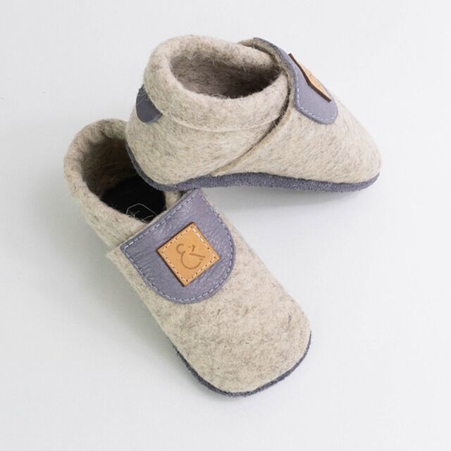 Premium Merino Natur-Hausschuhe Gr. 17-26 für Kleinkinder