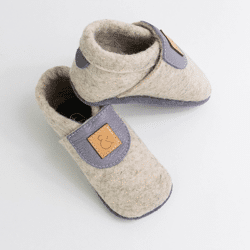 Premium Merino Natur-Hausschuhe Gr. 17-26 für Kleinkinder