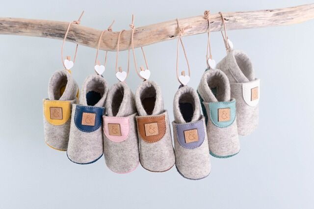 Premium Merino Natur-Hausschuhe Gr. 17-26 für Kleinkinder