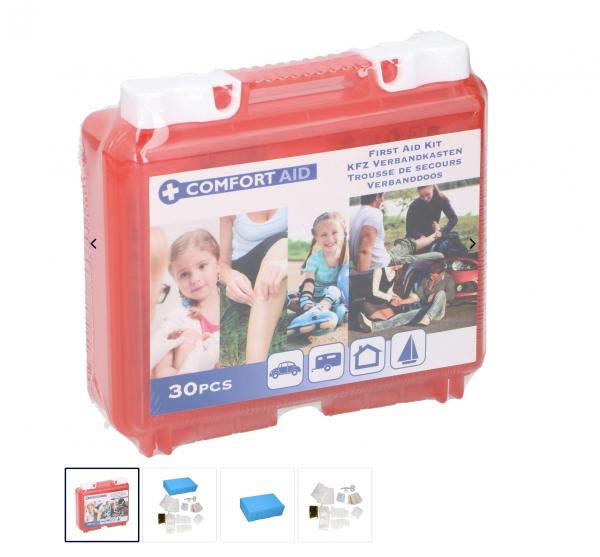 COMFORT AID Erste-Hilfe-Kasten 30-teilig - Verbandstasche, Verbandskasten, First Aid Kit