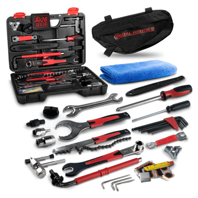 Fahrrad-Werkzeugkoffer Reparaturset Werkzeugkasten Zubehör Bike Repair Kit Tool universal Fahrrad Montage Multitool Werkzeug Set