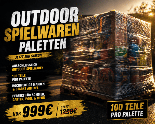 Outdoor Spielwaren Paletten – Premium Sommerware | Maximale Nachfrage, maximaler Umsatz