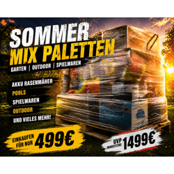 Sommer Mix Paletten – Garten & Outdoor | Attraktive Restposten für den schnellen Abverkauf I Mystery I Surprise I A Ware I UVP 1499 Euro  