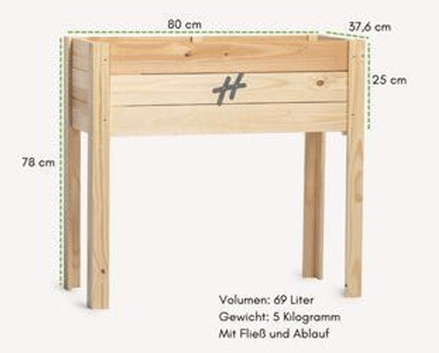 URBAN Hochbeet Pflanzkasten für Garten, Balkon und Terrasse