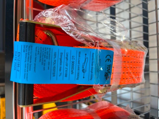 Tension belts with ratchet 3000KG set of 10 10x 6m - 50mm ratchet set