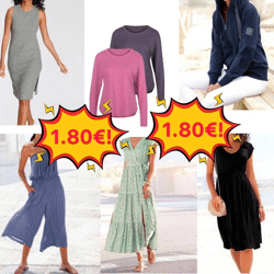 1,80 € Sommer-Bekleidungsmix Kategorie A, neue Ware in Originalverpackung, Damen und Herren, Größen XS-XXXL, ab 100 Stück