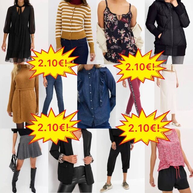2,10 € Mix Stock-Bekleidung Kategorie A, 90% Damen 10% Herren, neue Ware in Originalverpackung, Lager Deutschland