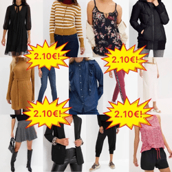 2,10 € Mix Stock-Bekleidung Kategorie A, 90% Damen 10% Herren, neue Ware in Originalverpackung, Lager Deutschland