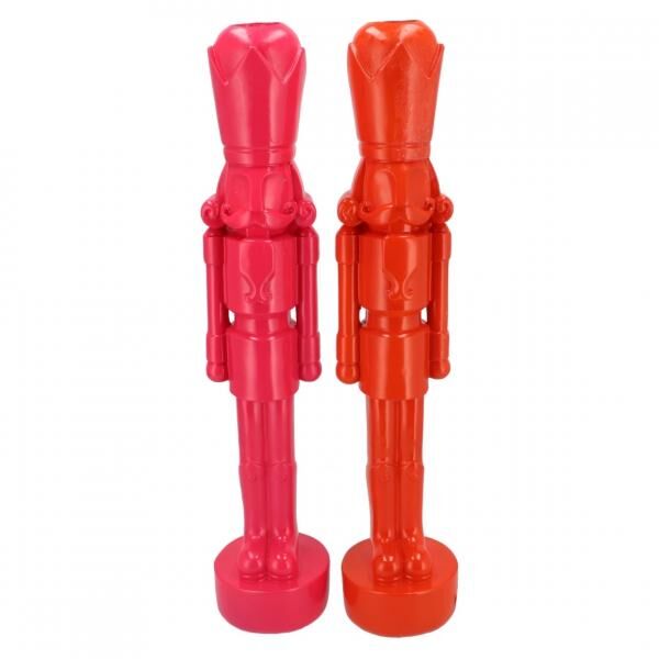 Statue Nussknacker orange/fuchsia 36 cm 2 Stück sortiert