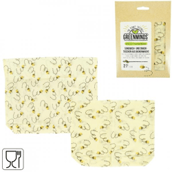 Greenminds Bienenwachs-Sandwich- und Butterbrottüten 21 cm 2er-Set