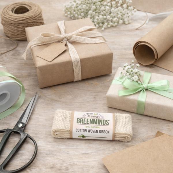 Greenminds Farbband Baumwolle natur 2 m