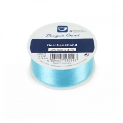 Horn Geschenkband satin blau 4 m
