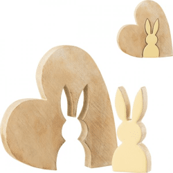 J-Line Statue Kaninchenherz gelb 17,5 cm