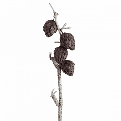 Künstlicher Zweig Schaumstoff grau/lila 115 cm