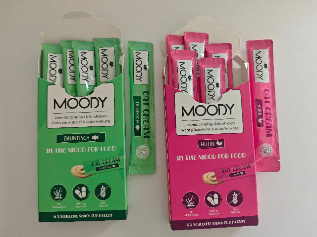 Moody Cat Cream Katzen Snack Mischposten – 5.244 Packungen – MHD 08/2026 – Komplettabnahme