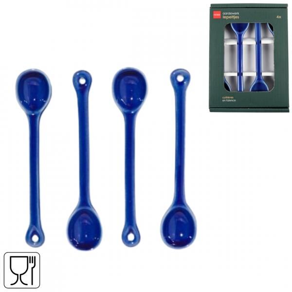 (R) Keramiklöffel blau 14 cm Satz von 4 VE48