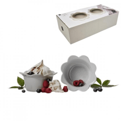 Sagaform Piccadilly Schale grau 13 cm 2er Set