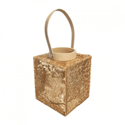 Windlicht Lofty Glam Square natur 20 cm