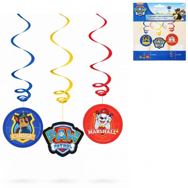 Amscan Spirale Girlande Paw Patrol 60 cm Satz von 6