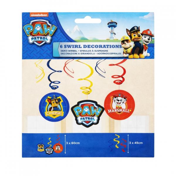 Amscan Spirale Girlande Paw Patrol 60 cm Satz von 6