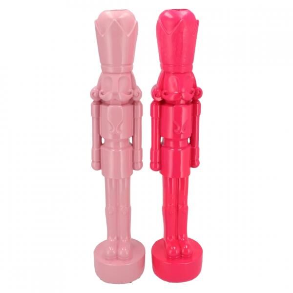 Statue Nussknacker fuchsia/rosa 36 cm 2 Stück sortiert