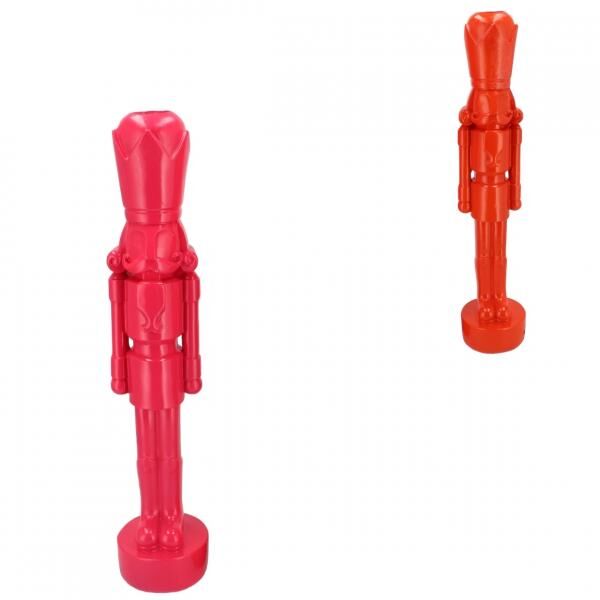 Statue Nussknacker orange/fuchsia 24 cm 2 Stück sortiert