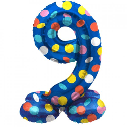 Folat folieballon staand 9 Dots 41 cm
