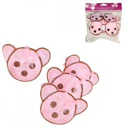 Gift box Bear pink 9 cm set of 4