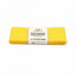 Greenminds ribbon cotton yellow 2 m