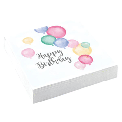 Happy Birthday Pastel - 20 Servietten - 33 x 33 cm