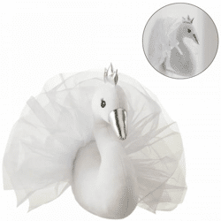 J-Line Wanddekoration Schwan Plüsch 46 cm