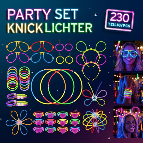 Knicklichter, Party Set, 130tlg, ca. 20cmH