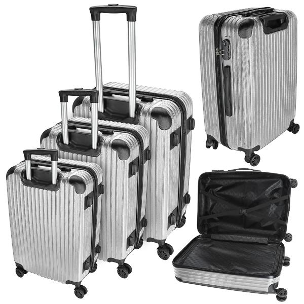 Kofferset A007 3tlg Silber