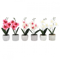 Künstliche Orchidee im Topf 28 cm 6 Stück sortiert
