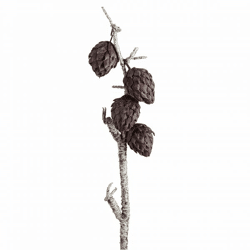 Künstlicher Zweig Schaumstoff grau/lila 115 cm
