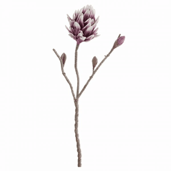 Künstliche Schaumstoffblume Lisa lila/weiß 122 cm
