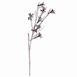 Künstlicher Zweig Schaumstoff lila/weiß 120 cm