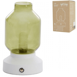 Light & Living Tischleuchte Merey LED wiederaufladbar grün creme 19 cm